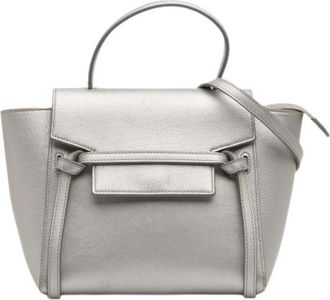 Celine Pre-owned Belt Satchel - Dames - Vintage Heuptassen - Grijs - ONE Size - Leer - Vintage
