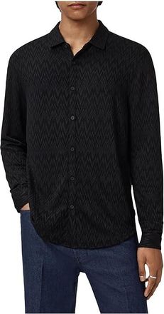 John Varvatos Redmond Shirt K7039W25 Mens T Shirt Black : 2XL, Polyester/Viscose