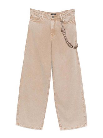 Pinko Lauryn Jeans In Beige Cotton