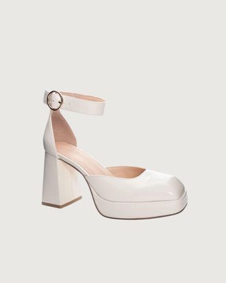 Chinese Laundry Womens Oaklen Platform Heel Pumps In White