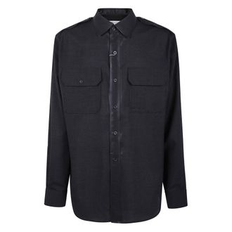 Maison Margiela Heren, Overhemden, Zwart, Maat: M Wol