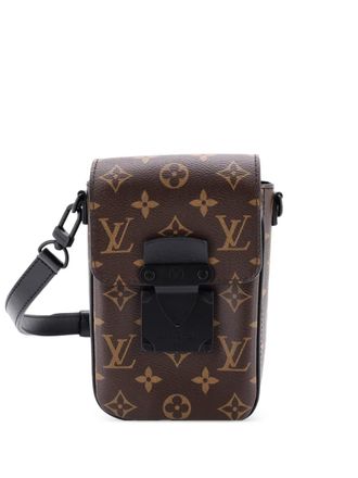 Louis Vuitton S Lock Vertical Wearable Wallet Macassar Monogram Canvas crossbody bag - Marrone