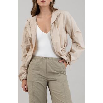 Blu Pepper Drawcord Toggle Hooded Jacket in Light Khaki at Nordstrom Rack, Size Medium