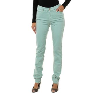 Armani Womens Long stretch fabric pants 6Y5J18-5N2FZ woman - Green Cotton - Size 30 (Waist)