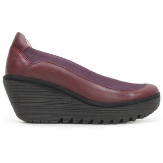 FLY London YEKA530FLY Cupido Dublin Leather Womens Comfort Shoes - Wine Wine - Size:UK 5