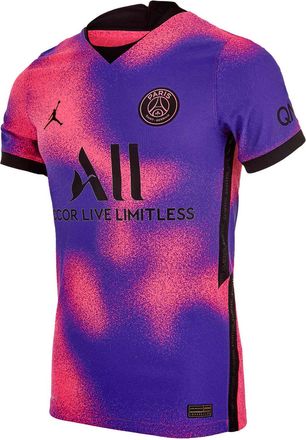 Nike Jordan Air Jordan x Paris Saint Germain 2021 Vapor Fourth Shirt Hyper Pink Purple CV8409-640