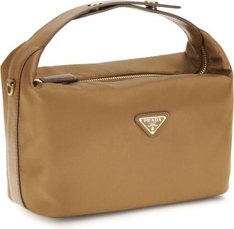 Prada Womens Ch&eacute;rie Mini Handbag Brandy Recycled Polyamide Handbags Hand Bags