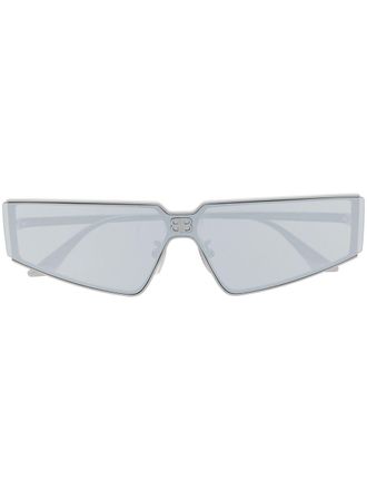Balenciaga Shield 2.0 rectangle-frame sunglasses - Silver