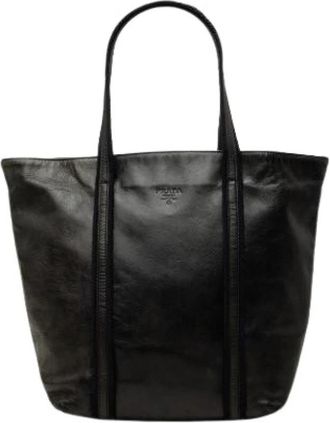 Prada Pre-owned Vintage Tote - Dames - Vintage Shopper - Zwart - ONE Size - Leer - Vintage