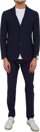 Eleventy Single Breasted Suit - Heren - Business pakken - Blauw - XL - Wol - Kostuums