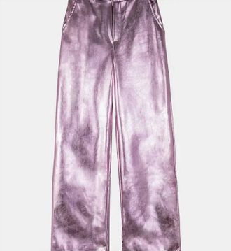 Ange Womens A Pitty Faux Leather Pants In Lilac