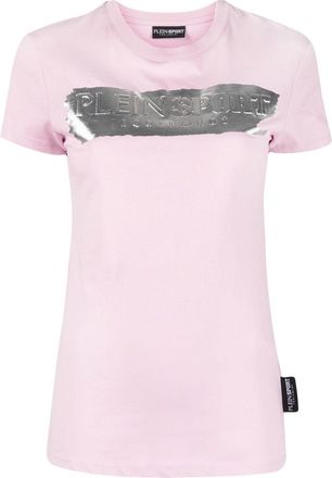 Plein Sport round-neck logo-print T-shirt - Purple