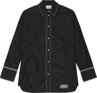Ganni Camicia con dettagli a contrasto - Nero