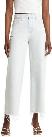 AG - Adriano Goldschmied Saige Raw Hem High Waist Ankle Wide Leg Jeans in Tide Pool at Nordstrom Rack, Size 32