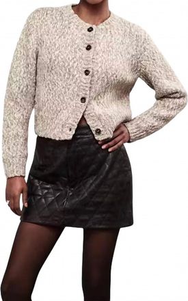 Frame Denim Quilted Leather Mini Skirt In Black