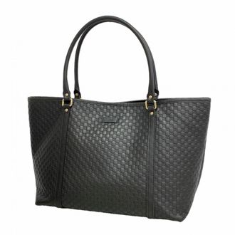 Gucci Black Leather Tote Bag (Pre-Owned)