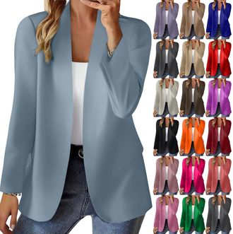 Generic Cardigan Suits For Ladies WomenS Blazer Suit Business Casual Work Office-Open Front Blazers Lightweight Suit Jackets Formal Office Work Suiting & Blaz