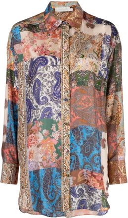 Zimmermann graphic-print silk shirt - women - Silk - 1 - Neutrals