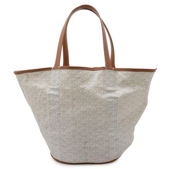 Goyard Brown White Coated Canvas Handbag Shoulder Bag Tote Bag (Pre-Owned)