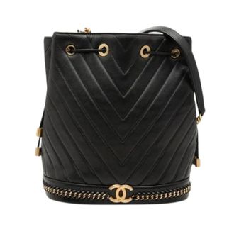 Chanel Pre-owned Vintage Schoudertas - Dames - Pre-owned - Zwart - Maat: ONE Size Leer