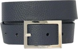 Orciani Omkeerbare Verstelbare Riem - Heren - Riemen - Blauw - 95 CM - Leer - Accessoires