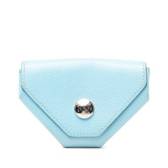 Herm&egrave;s Light Blue Epsom Leather Coin Purse/Coin Case (Pre-Owned)