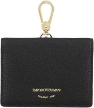 Emporio Armani Kaarthouder met Afneembare Riem - Dames - Portefeuilles - Zwart - ONE Size - Accessoires