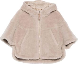 Max Mara Capa Petalo Teddy - Jackets - Mujer - Beige - M