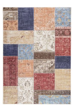AFK Living Alfombra patchwork con acabado de costura inglesa 160 x 230 cm