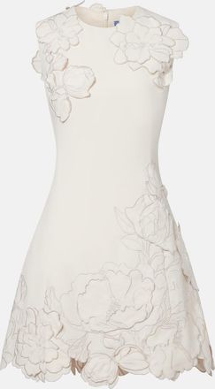 LEO LIN Floral-applique minidress