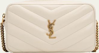Saint Laurent LouLou YSL Chevron Quilted Crossbody Bag