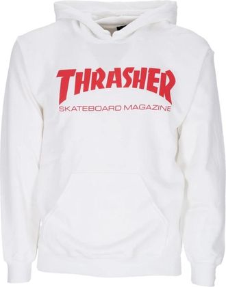 Thrasher Wit/Rood Skatemag Hoodie - Heren - Hoodies - Wit - L - Katoen - Hoodies & sweatvesten