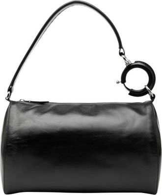 Burberry Pre-owned Shoulder Bags, female, Black, Size: ONE SIZE Pre-owned Structured Leather Bag