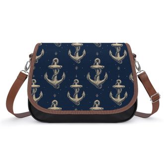Generic Anchors Pattern Fashion Womens Crossbody Bags Novelty Handbag Shoulder Bag Purse