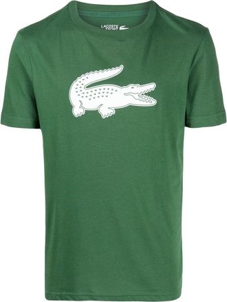 Lacoste logo-print cotton T-shirt - men - Cotton/Polyester - 3 - Green