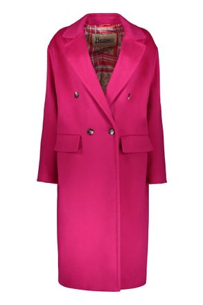 Herno Elegant Fuchsia Coat With A Reversible Collar