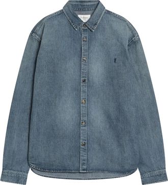 Saint Laurent Hombre, Camisas, Azul, Talla: 2XL