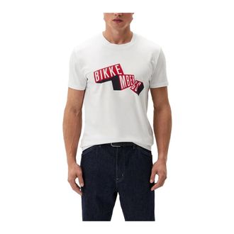 Dirk Bikkembergs T-Shirts, male, White, Size: M T-Shirts