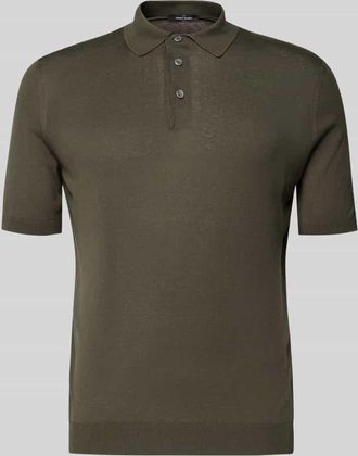 Gran Sasso Slim Fit Poloshirt aus reiner Seide in Oliv, Gr&ouml;&szlig;e 50