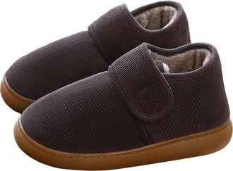 Generic Winter Snow Boots for Women Men Warm Fur Lined Shoes Adjustable Straps Slip on Slippers Comfortable Non-Slip Outdoor Indoor Sneakers for Elderly Women