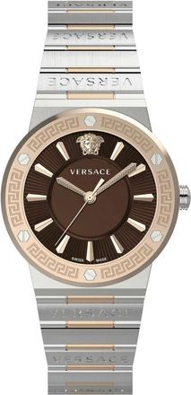 Versace Greca Logo Vevh 01220 - Dames - Horloges - Grijs - ONE Size - Accessoires