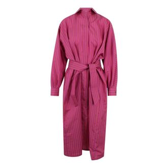 Max Mara Shirt Dresses, female, Pink, Size: XS Shirt Dress with Waist Belt