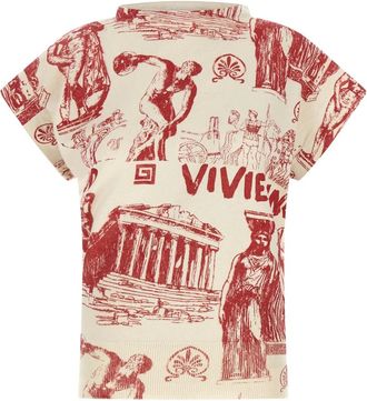 Vivienne Westwood Tops, Dames, Rood, M, Katoen, Justine Top