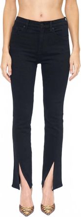 Pistola Denim Teagan Split Hem High Rise Jeans In Dark Vinyl