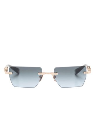 Balmain Occhiali da sole squadrati - Oro