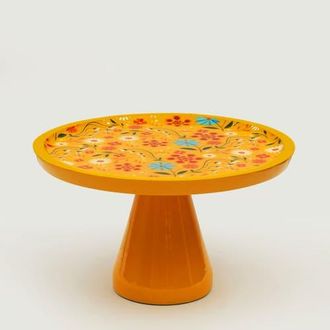 Mela Artisans Sunburst Bloom Inlay Yellow Cake Stand at Nordstrom