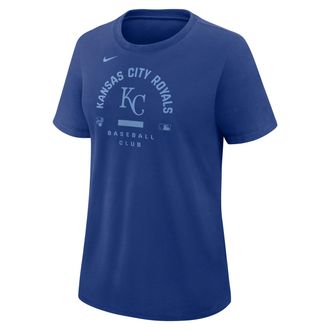 Nike Kansas City Royals Authentic Collection Early Work Nike Womens Dri-FIT MLB T-Shirt in Blue | 03N84EWROY-HXK