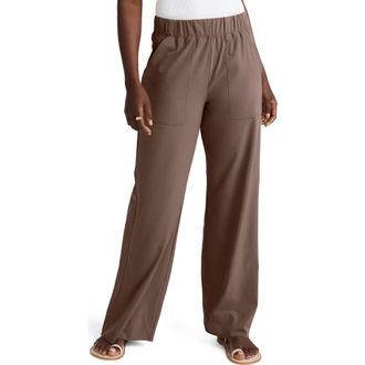 Beyond Yoga Wide Leg Utility Pants in Khaki at Nordstrom Rack, Size Medium