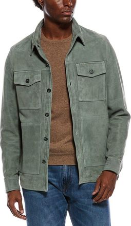Isaia Suede Shirt Jacket