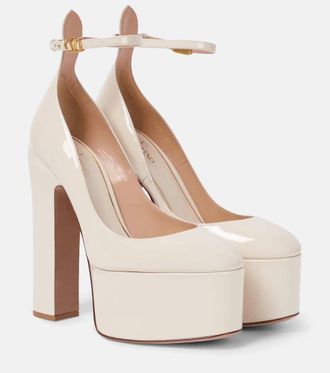 Valentino Garavani Tan-Go patent leather platform pumps